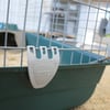 Käfig für Kaninchen und Meerschweinchen - 100cm - Zolia Nero 3 Modern Luxe Blaugrün