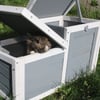 Conigliera per conigli con tetto apribile - 70 cm - Zolia Malina