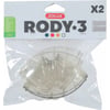 2 gebogen buizen voor Rody3 kooi, transparant grijs