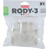 T-vormige buis voor kooien Rody3, grijs transparant