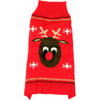Roter Weihnachtspullover. Rentiermuster Zolia Festive für Hunde - Auch für grosse Hunderassen