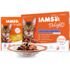 IAMS Delights Land & Sea Frischebeutel in Sauce - erwachsene Katzen12x85g  
