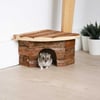 Casinha de canto em madeira para coelho e roedores Zolia - 4 tamanhos disponíveis
