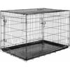 Cage de transport pliante pour chien en métal noir - 2 portes - Adapté à tous les chiens