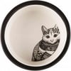 Comedouro de cerâmica para gato Zentangle