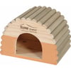 Casa de madera para roedor techo redondeado tronco - Home color