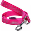 Laisse pour chien Safe BOBBY - 1M - En nylon à bandes réfléchissantes - Plusieurs coloris disponibles 