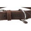 Rustic dunkelbraunes Halsband aus gewachstem und gealtertem Leder - 5 Größen erhältlich