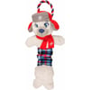 Plüschtier für Hund Eisbär mit Weihnachtsseil 47cm