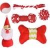 Chaussette de Noël avec 6 jouets pour chien Flamingo 