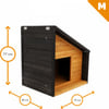 Casetta per cani in legno per esterni con tetto rovesciato Zolia Malvik