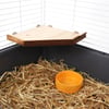Plataforma de madera y refugio para jaula de roedores Zolia