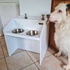 Bar para cão ortopédico com comedouro duplo e armazenamento Zolia Open bar