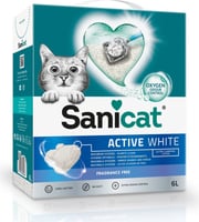 Areia de gato Sanicat Ultra Aglomerante Branca Oxigenio activo