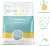 Lettiera silicio per gatti agglomerante Silica Pearl Agglo Quality Clean