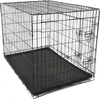 Cage de transport pliable en métal noire pour chien avec (…)