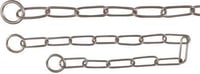 Roestvrijstalen choke halsband met grote metalen ringen
