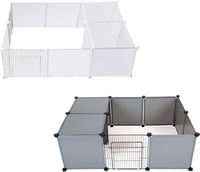 Recinto modulabile Zolia Willy con pareti trasparenti - Set completo per conigli, roditori