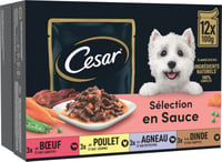CESAR Sélection in salsa per cani adulti - 12 x 100g