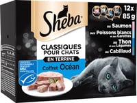 SHEBA Classiques Pâtée pour chat Coffret Océan - 4 Variétés