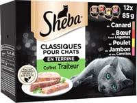 SHEBA Classiques Pâtée pour chat Coffret Traiteur - 4 Variétés