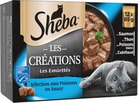 SHEBA Les Créations Sachet fraîcheur pour chat Sélection aux Poissons