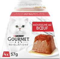 GOURMET Révélations, Mousselines nappées de Sauce au Boeuf pour chat