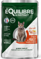 Equilibre & Instinct Effilés Énergie - Alimento húmido para gato adulto de frango, abóbora e citrinos