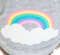 Camisola com capucho Rainbow Falls cinzenta para cão