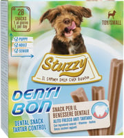 STUZZY DENTIBON Snacks dentales para perros pequeños - 110g x 4