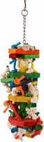 RAINBOW DIN Fenicottero giocattolo per parrocchetti e pappagalli di grandi dimensioni 50 cm
