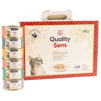 QUALITY SENS HFG Multipack Festif- Mix de 6 recettes - Pâtées en bouillon 100% Naturelles pour Chat & Chaton