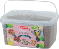 Mix premium Körner und Mehlwürmer für Gartenvögel - 2,5 kg Eimer