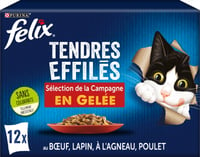 FELIX Tendres Effilés in gelatina carne per gatti adulti