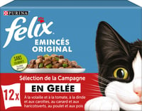 FELIX Emincés Original en Gelée Volaille et Légumes pour chat adulte