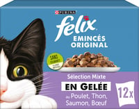 FELIX Emincés Original en Gelée Viandes et Poissons pour chat (…)