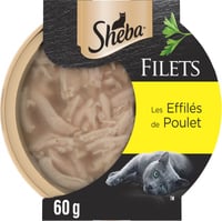 SHEBA Filets Hähnchenstreifen für ausgewachsene Katzen Huhn – 1x 67,7g