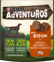 PURINA ADVENTUROS - Snacks de búfalo e cereais ancestrais para cão