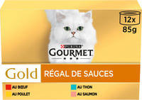 GOURMET GOLD Régal de Sauces pour chat adulte 12x85g