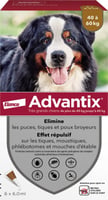 ADVANTIX Pipeta antiparasitária para cães - Anti-pulgas, carraças, mosquitos, flebotomíneos, piolhos mordedores e moscas de estábulo