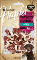 Snacks para cão HAPKI Sushi Rolls pato e peixe - Sem açucar e sem glúten
