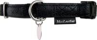 Verstelbare halsband Mac Leather, zwart
