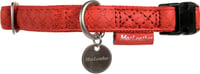 Verstelbare halsband Mac Leather, rood