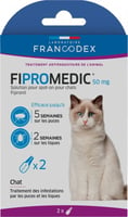 Francodex Fipromedic Lote de 2 ou 4 pipetas anti-pulgas e carraças - para gatos