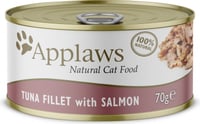 APPLAWS Pedaços de filete de atum et salmão em caldo para gato adulto