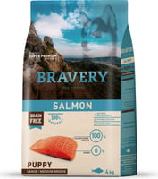 BRAVERY Puppy Medium & Large Getreidefrei Lachs für Welpen mittlerer bis großer Rassen