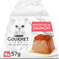 Gourmet Révélations, Mousselines nappées de Sauce au saumon pour chat