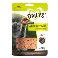 Dailys Cubes de poulet pour chat - 50 g