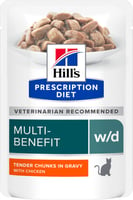 Sachet repas Hill's Prescription Diet w/d Multi-Benefit au poulet pour chat