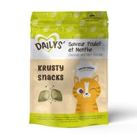 Dailys Krusty Snacks Friandises saveur Poulet et Menthe pour chat - Poulet et menthe